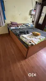 King size cot with mattress