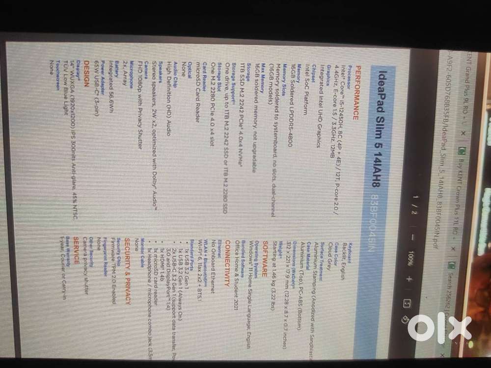 New Laptop With Bill