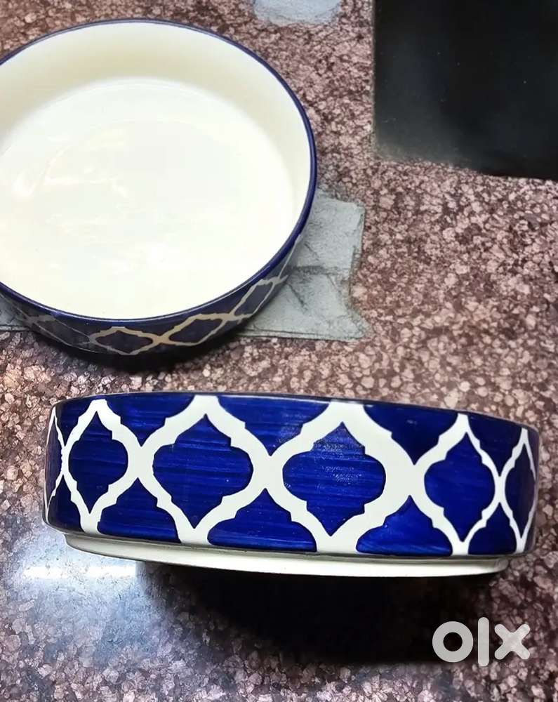 Restaurant Salad Premium Ceramic Bowls - 4 sets of 2 pcs each(Med & L)