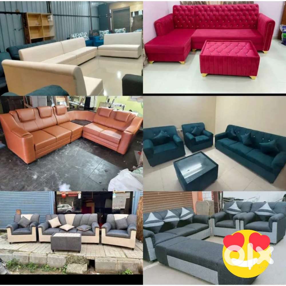 Multiple texture sofa sets