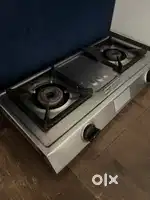 2 burner gas stove steel