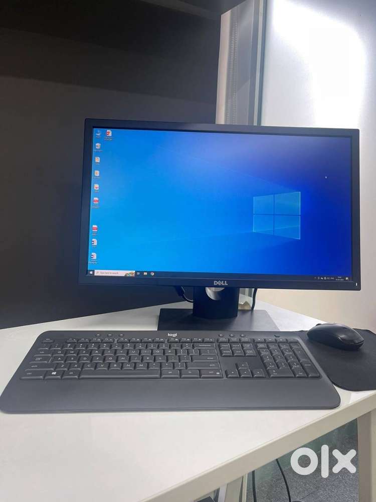 Dell monitor, Logitech keyboard, HP Printer 3835 model