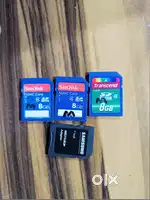 SanDisk SDHC 8Gb Three Card only Rs-1000
