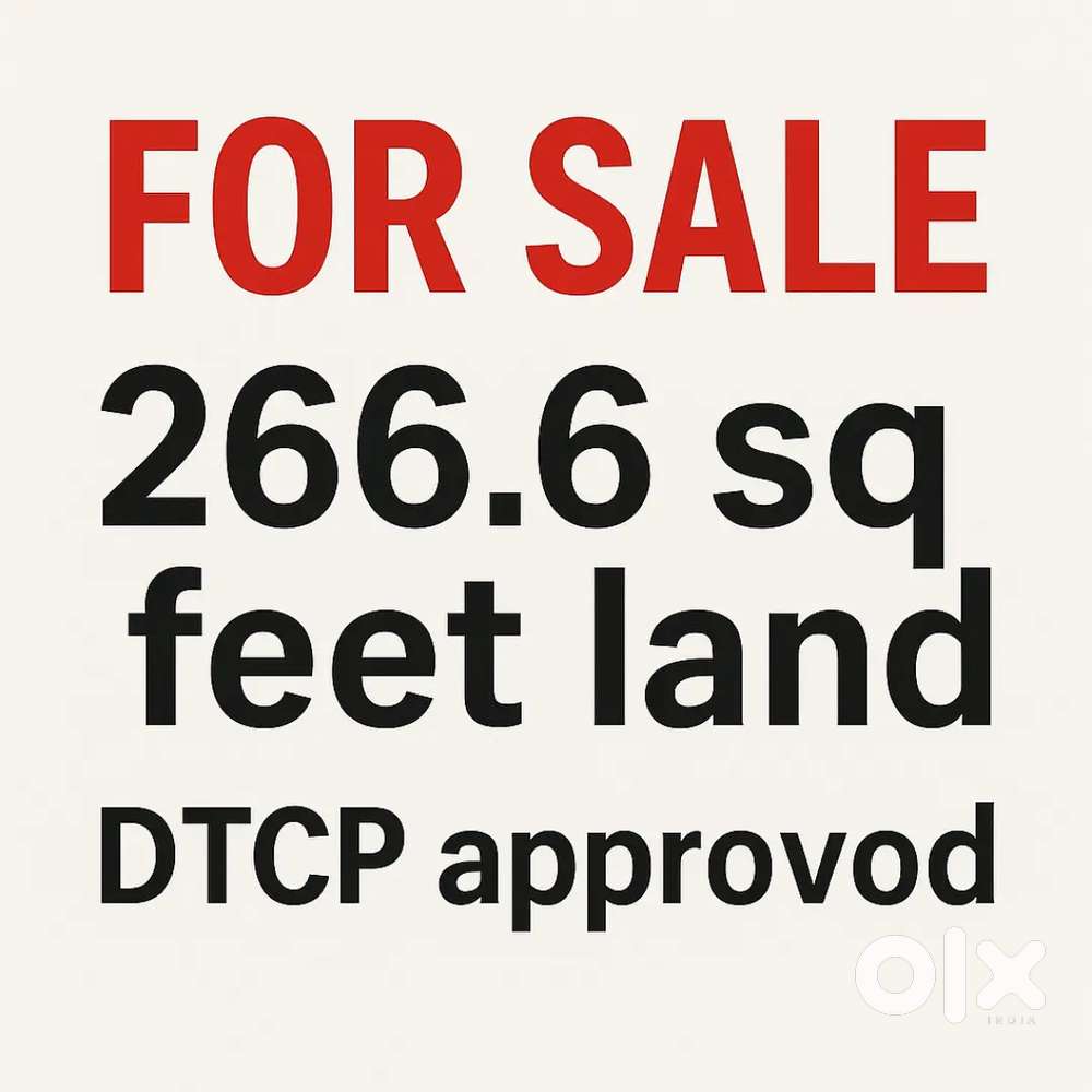 266 sq ft DTCP Approved Residential Plot for Sale