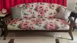 5 seater Sofa set with centre table - Solid teakwood