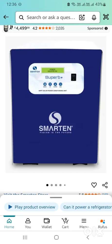 Smarten 3575 solar inverter