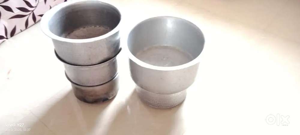 Aluminium nd steel cooking pots