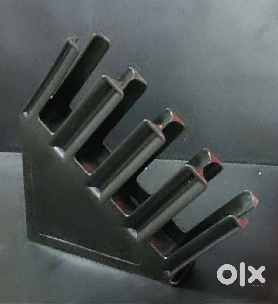 ABS Fibre Based Slanting 4 Grids Black Cup Glass Holder