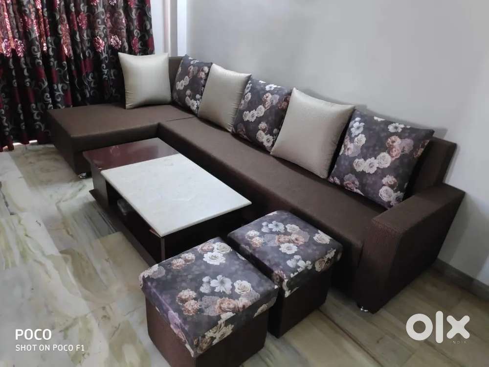 Sofa 8 seater with 2 stool