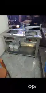 “Stainless Steel Biryani / Food Counter – Almost New  No dent – ₹8999”