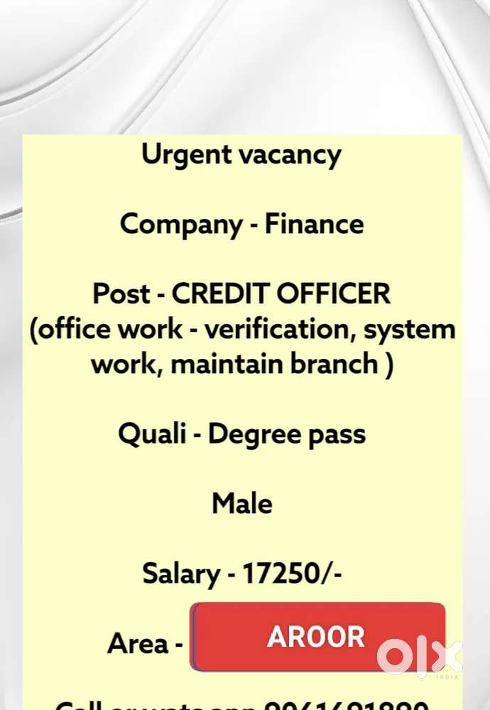CREDIT OFFICER
