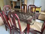 Solid teak wood Dinning table with 6 chairs
