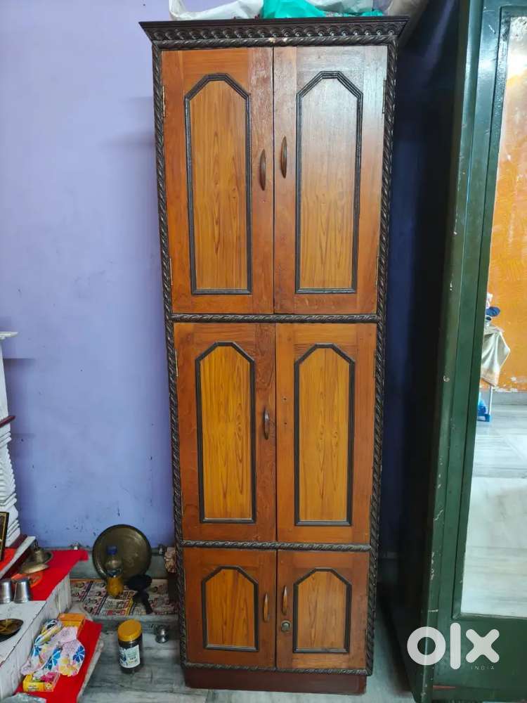Steel almirah & wooden almirah, good condition budget friendly