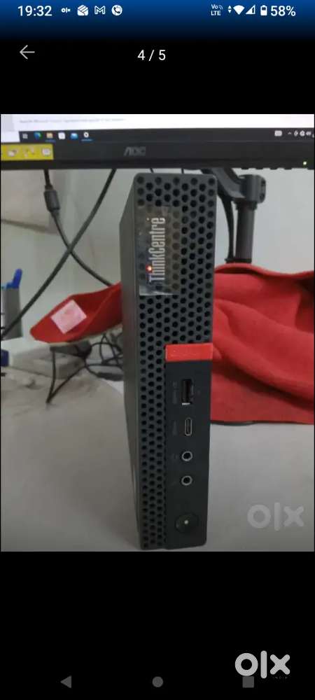 Lenovo tiny dekstop i5 8th gen with monitor kb mouse