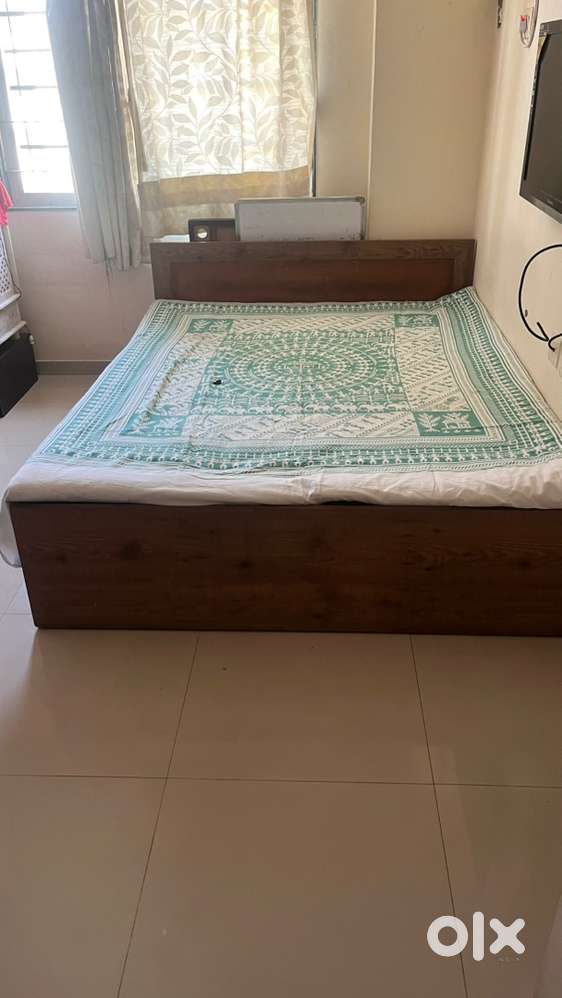 Double bed with storage