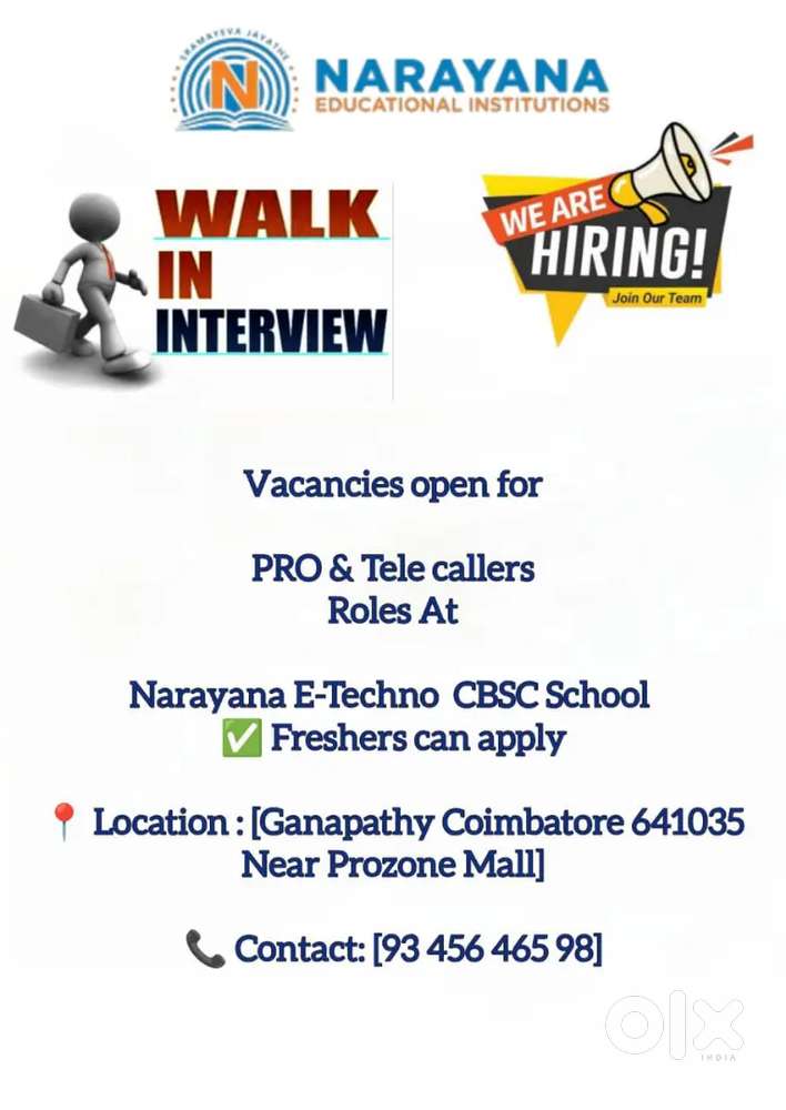 Telecallers and PRO wanted