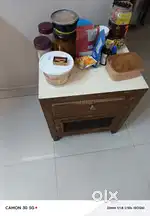 Double bed without box, two stool