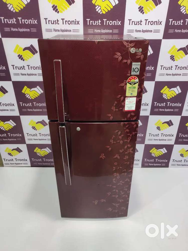 Lg digital Inverter Red colour Flower Model Double Door Refrigerator