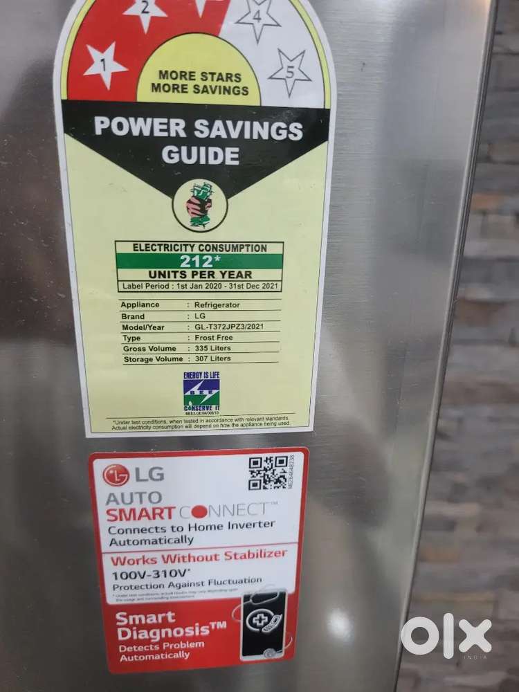 LG Fridge 335L Nov 2021, PM Palem