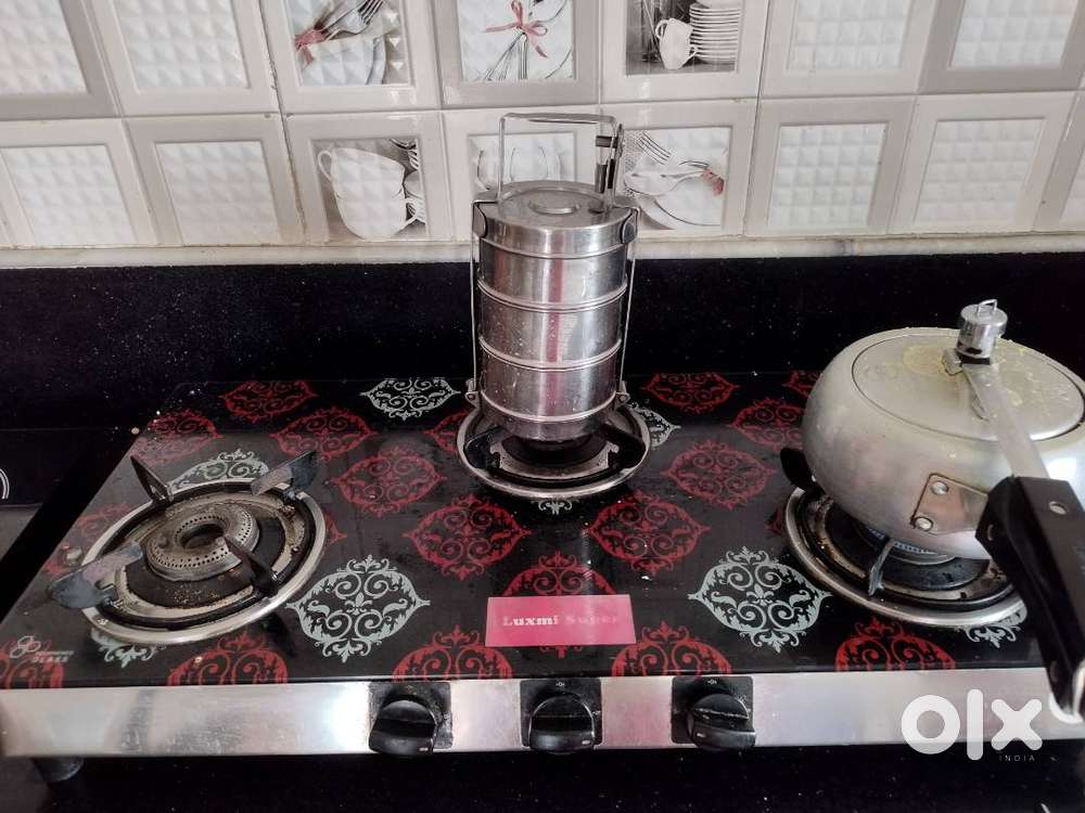 3 burner glass gas stove for sale