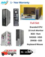 Full Set CPU-monitor-ram-8gb-500gb hdd-desktop=laptop-computer-500gb