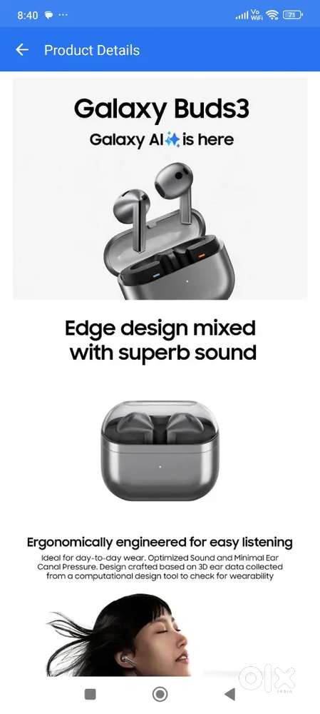 Brand New Samsung Galaxy Buds 3 BlueTooth Headset