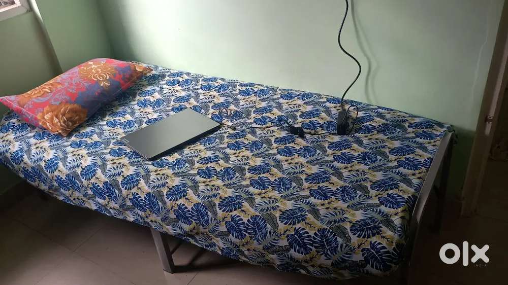 Single foldable bed/cot with cushion