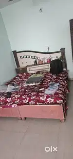 Pure wood double bed