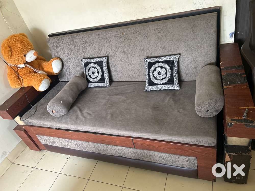 Wooden sofa cum bed