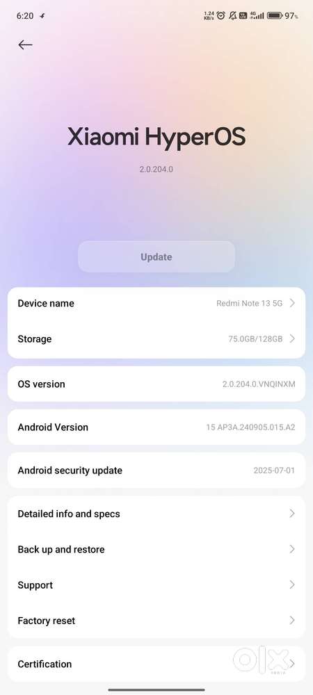 Redmi note 13 5g