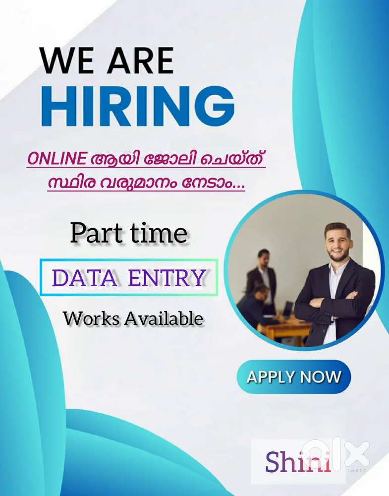 Kerala registered company hiring for data entry work-from-home roles