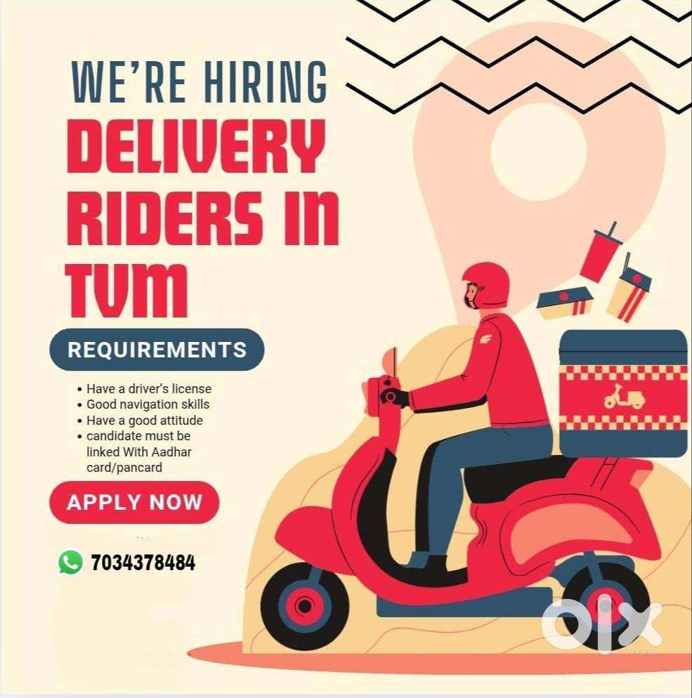 Wanted delivery Executives in trivandrum
