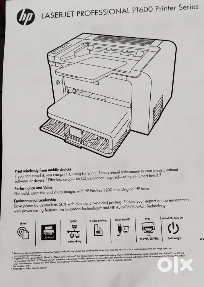Hp Printer LaserJet P1606dn Very good condition me h