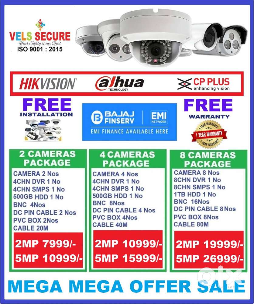 OFFER OF          2MP HIKVISION CCTV CAMERA   DAY & NIGHT VISION MEGA
