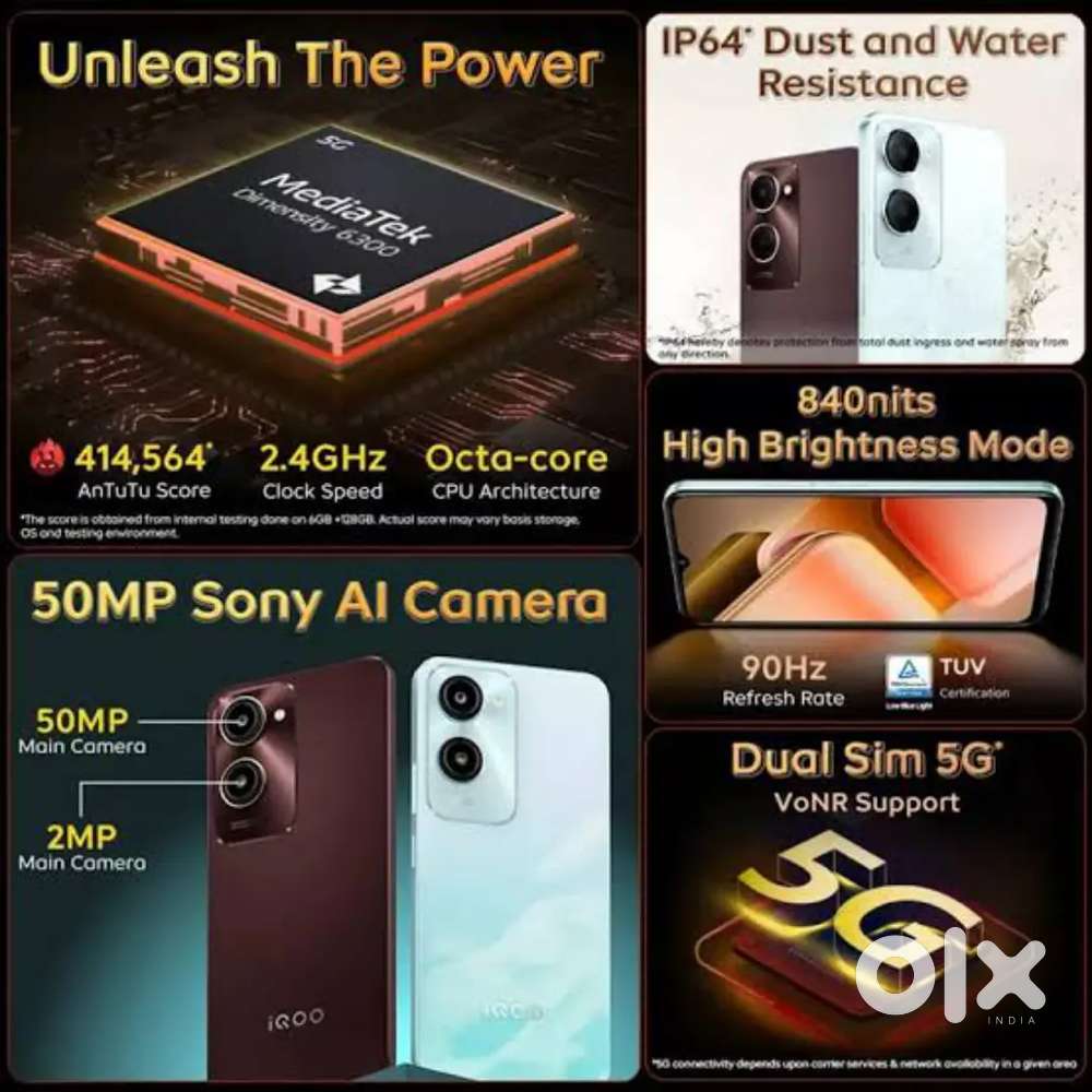 IQ00 5G phone 6GB ROM 128 GB RAM