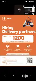 Hiring Swiggy delivery partner