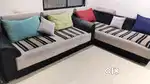 Modern style Diwan set with three seat sofa with cushion and pillow