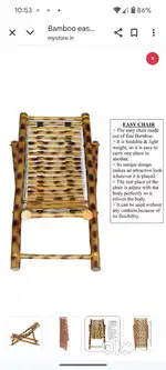 Bamboo easy chair( New )