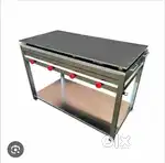 4 Feet 3 Burner SS Dosa Bhatti Counter