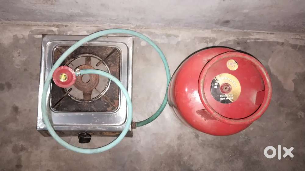 Single Gas Chulha with small 5kg Tanki