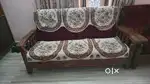 Teak wood sofa set, 3 seater (1 No) 1 Seaters ( 2 nos).