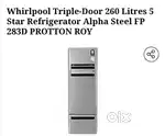 Whirlpool triple -door 260ltr, mint condition