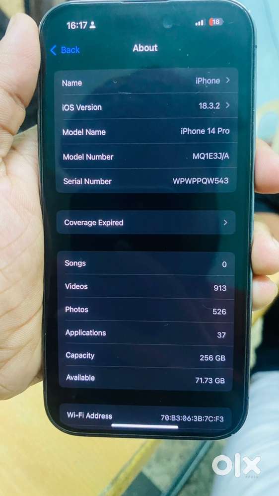 14 pro 256gb storage all good condition