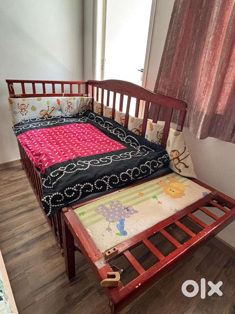 Baby cot and high chair