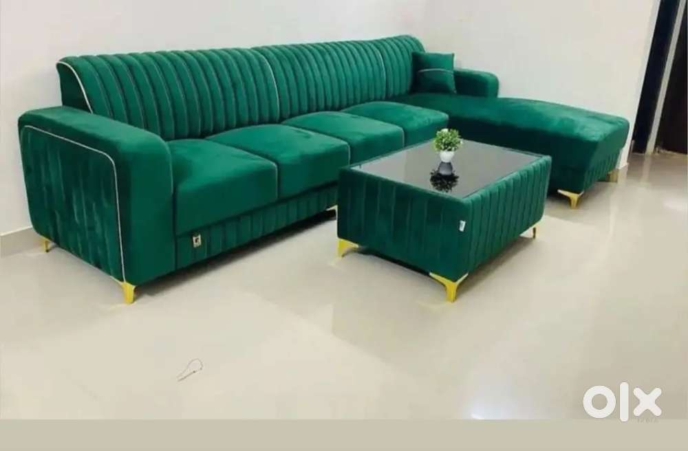 Brand new l shape sofa with center table