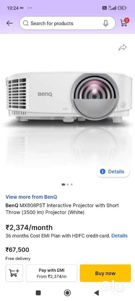 BENQ MX 808 PST brand new  unopened and sealed short throw projector