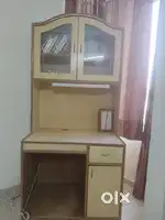 Computer table cum book shelf for sale.