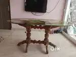 Selling dining table/three door Godrej wardrobe