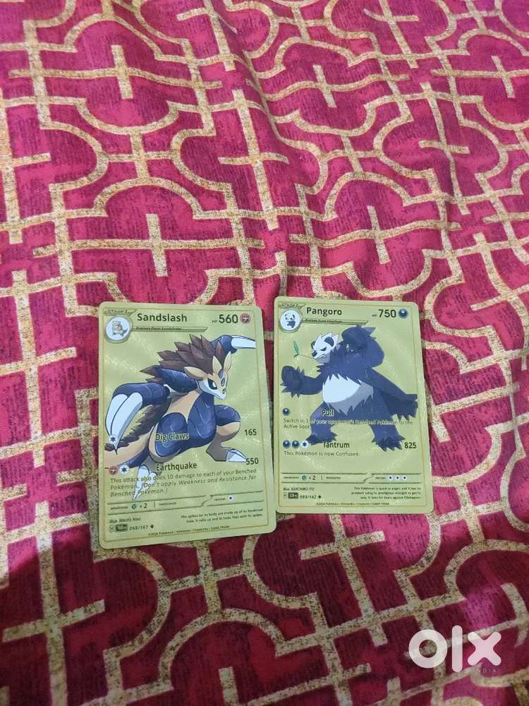 Pokemon Golden Card 1: Pangoro Hp-750  2: Sandslash Hp- 560