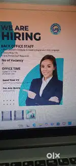 Banking sector back office work only female required